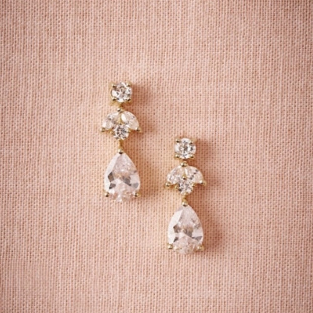 Petite Crystal drop earrings from BHLDN